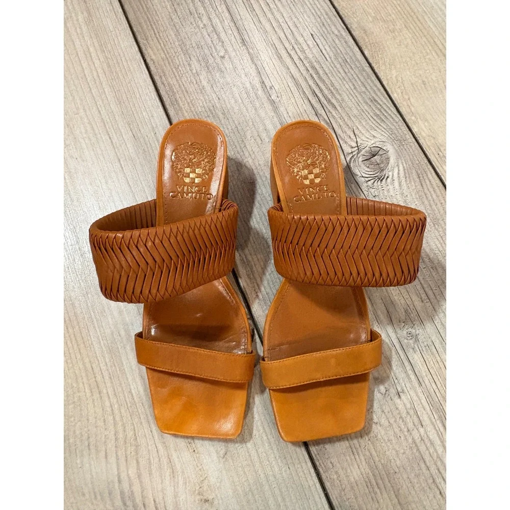 Vince Camuto Shamira Sandals Women's 7.5 Open Toe Summer Chic Vacation Casual
